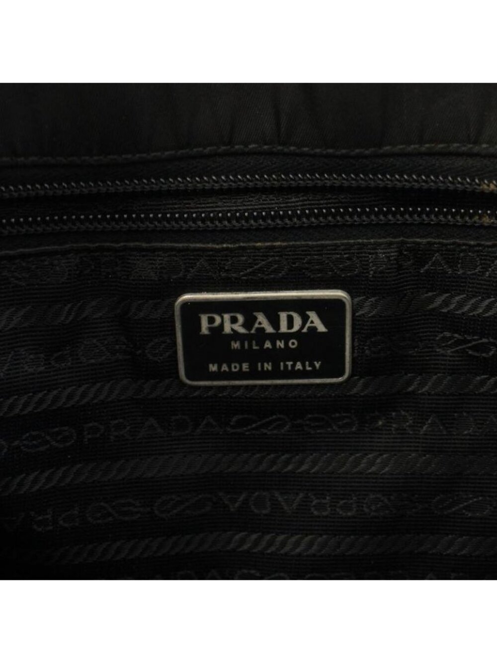 Prada Tote Triangle Plate Logo Nylon Black - Picture 5 of 9